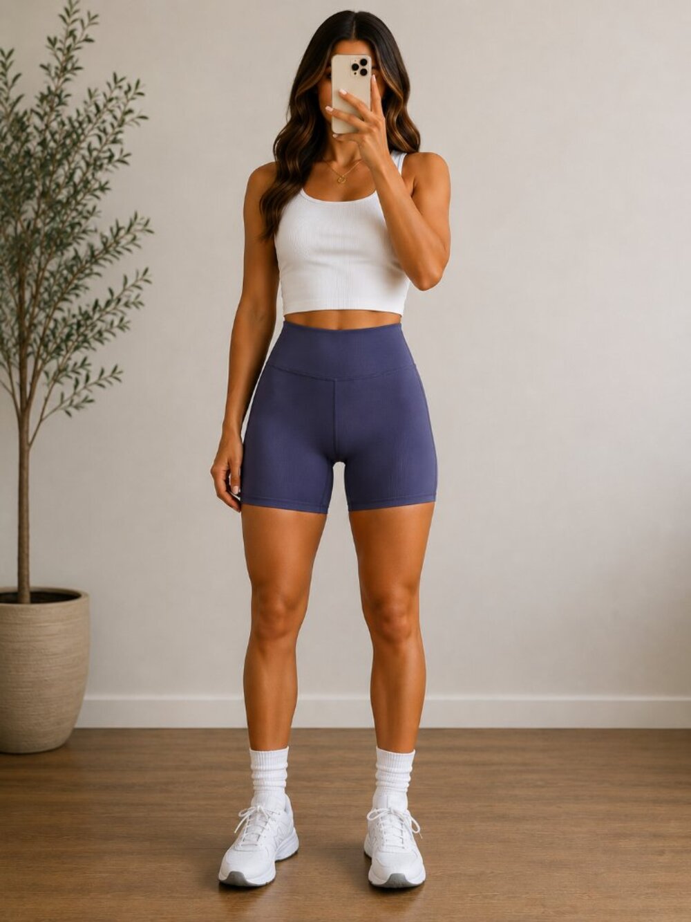 $89 WILO The Label Ribbed Biker Shorts Size L